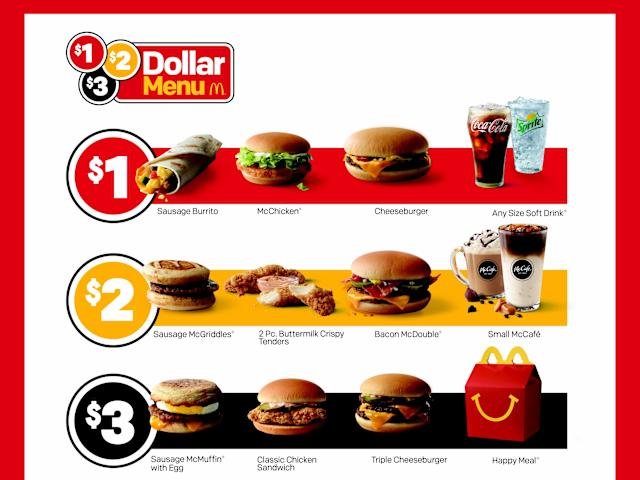 Mcdonalds Dollar Menu With Prices