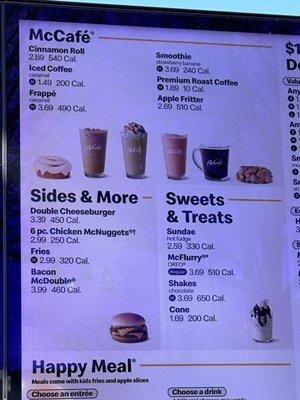 Mcdonalds Menu Drinks With Prices