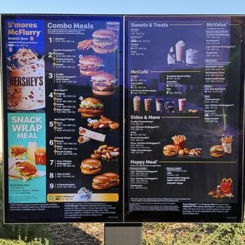 Mcdonalds Menu in California With Prices